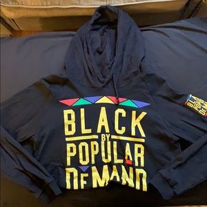 Black Crop Hoodie